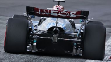 F1 2022: la beam wing singola della Mercedes W13 nel GP Italia a Monza