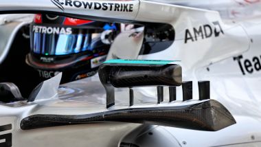 F1 2022, test Bahrain: lo specchietto della Mercedes W13