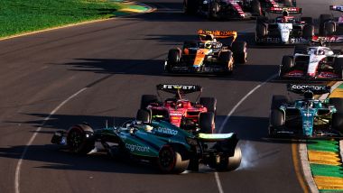 F1 2023, GP Australia: l'incidente alla ripartenza