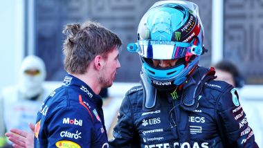 F1 2023, GP Azerbaijan: Max Verstappen con George Russell