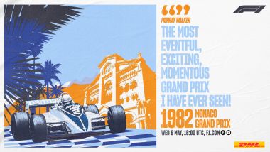 F1 Classics, la locandina del Gp Monaco 1982 stasera su Youtube