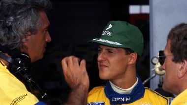 F1, Flavio Briatore e Michael Schumacher in Benetton nel 1993