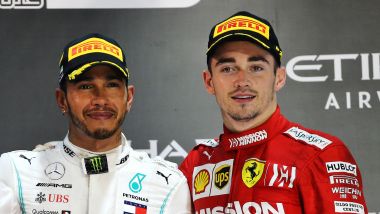 F1, GP Abu Dhabi 2019: il podio della gara con Max Verstappen (Red Bull). Lewis Hamilton (Mercedes) e Sebastian Vettel (Ferrari)