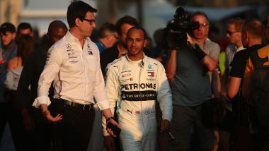 F1, GP Abu Dhabi 2019: Toto Wolff e Lewis Hamilton (Mercedes)