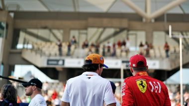 F1 GP Abu Dhabi 2019, Yas Marina: Carlos Sainz (McLaren) e Charles Leclerc (Ferrari) 