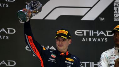 F1 GP Abu Dhabi 2019, Yas Marina: Max Verstappen (Red Bull) sul podio
