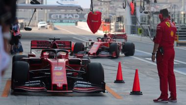 F1 GP Abu Dhabi 2019, Yas Marina: Sebastian Vettel e Charles Leclerc (Ferrari)