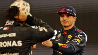 F1 GP Abu Dhabi 2021, Yas Marina: Max Verstappen (Red Bull Racing) e Lewis Hamilton (Mercedes F1)