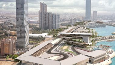 F1 GP Arabia Saudita 2021, Jeddah: render 3D della pista
