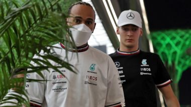 F1 GP Arabia Saudita 2022, Jeddah: Lewis Hamilton e George Russell (Mercedes AMG F1)