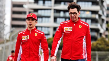 F1 GP Australia 2019, Melbourne: Charles Leclerc (Ferrari) e Mattia Binotto