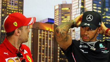 F1, GP Australia 2020: Sebastian Vettel (Ferrari) e Lewis Hamilton (Mercedes) in conferenza stampa