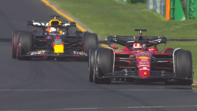 F1 GP Australia 2022, Melbourne: Charles Leclerc (Ferrari) e Max Verstappen (Red Bull)