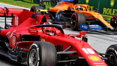F1, GP Austria 2020: Charles Leclerc (Ferrari) e Carlos Sainz (McLaren)