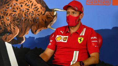 F1 GP Austria 2020, Red Bull Ring: Sebastian Vettel (Ferrari) in conferenza stampa