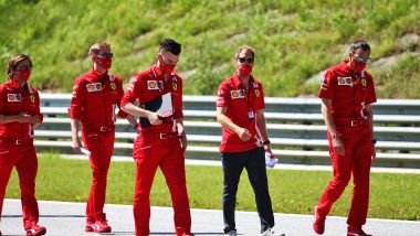 F1 GP Austria 2020, Red Bull Ring: Sebastian Vettel (Ferrari) nel corso della tradizionale 