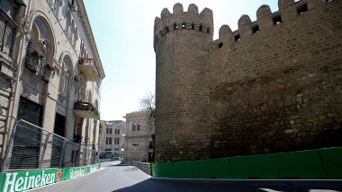 F1 GP Azerbaijan 2019, Baku: il circuito di Formula 1 costeggia il castello medievale della capitale azera