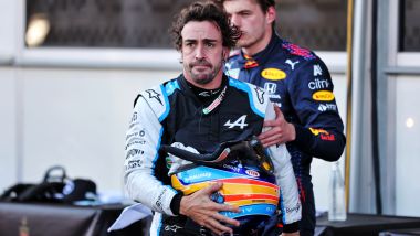 F1 GP Azerbaijan 2021, Baku: Fernando Alonso (Alpine F1 Team) deluso dopo le qualifiche