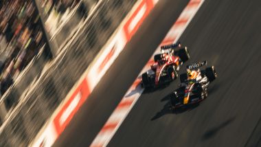 F1 GP Azerbaijan 2023, Baku: Charles Leclerc (Scuderia Ferrari) e Sergio Perez (Red Bull Racing)