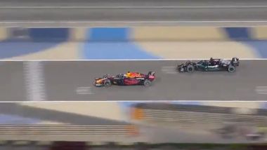 F1 GP Bahrain 2021, Sakhir: il momento in cui Verstappen cede la posizione a Hamilton