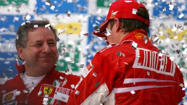 F1, GP Brasile 2007: Jean Todt e Kimi Raikkonen (Ferrari)