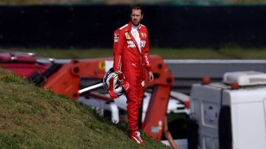 F1, GP Brasile 2019: Sebastian Vettel (Ferrari) sconsolato dopo l'incidente con Leclerc