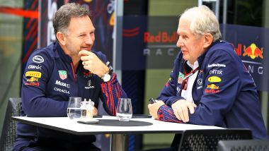 F1 GP Brasile 2021, Interlagos: Christian Horner e Helmut Marko, dirigenti del team Red Bull Racing