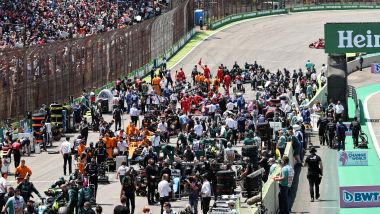 F1 GP Brasile 2021, Interlagos: la griglia di partenza prima del via della gara