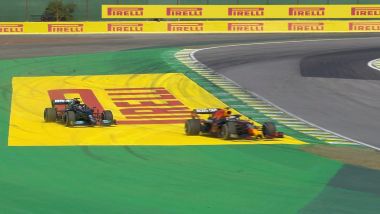 F1 GP Brasile 2021, Interlagos: Lewis Hamilton (Mercedes AMG F1) e Max Verstappen (Red Bull Racing)