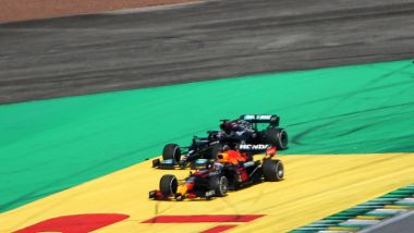 F1 GP Brasile 2021, Interlagos: Max Verstappen (Red Bull) e Lewis Hamilton (Mercedes)