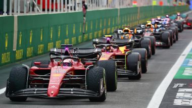F1 GP Brasile 2022, Interlagos: Charles Leclerc (Scuderia Ferrari) è l'unico con gomme intermedie al via della Q3