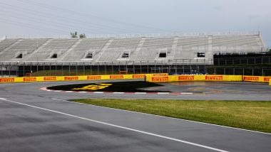 F1 GP Canada 2023, Montreal: La nuova barriera in curva-1 che è stata ''tagliata'' per il GP. Adesso manca la parte più a sinistra