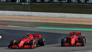F1 GP Eifel 2020, Nurburgring: Sebastian Vettel e Charles Leclerc (Scuderia Ferrari)