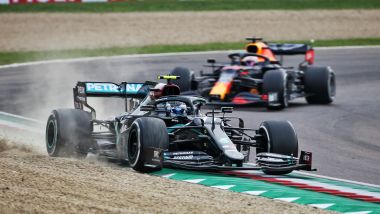 F1 GP Emilia Romagna 2020, Imola: Valtteri Bottas (Mercedes) e Max Verstappen (Red Bull)