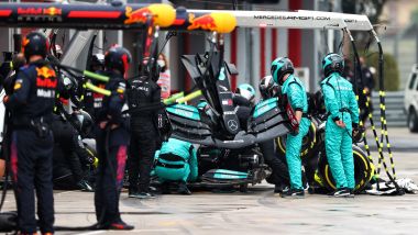 F1, GP Emilia Romagna 2021: il pit stop di Lewis Hamilton