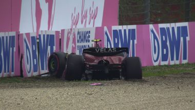 F1 GP Emilia-Romagna 2022, Imola: Carlos Sainz (Scuderia Ferrari) a muro in Q2