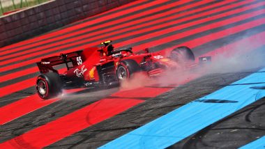 F1 GP Francia 2021, Le Castellet: Carlos Sainz (Scuderia Ferrari) in testacoda nelle PL1