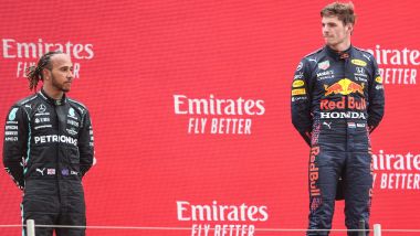 F1 GP Francia 2021, Le Castellet: Verstappen (Red Bull) e Hamilton (Mercedes) sul podio