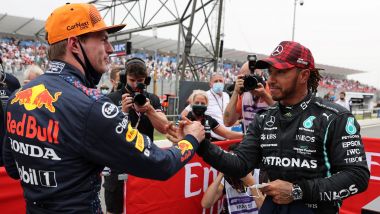F1, GP Francia 2021: Max Verstappen e Lewis Hamilton al termine delle qualifiche