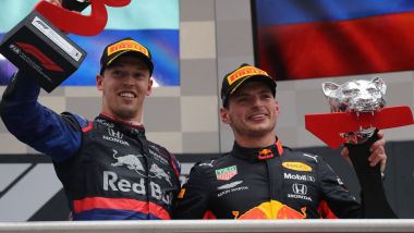 F1 GP Germania 2019, Daniil Kvyat (Toro Rosso) e Max Verstappen (Red Bull)