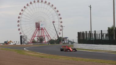 F1, GP Giappone 2019: Charles Leclerc (Ferrari) impegnato sul circuito di Suzuka