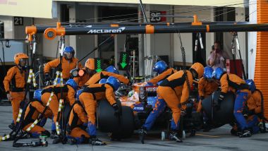 F1 GP Giappone 2019, Suzuka: Lando Norris (McLaren) ai box