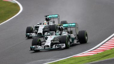 F1 GP Giappone 2019, Suzuka: Nico Rosberg e Lewis Hamilton (Mercedes)