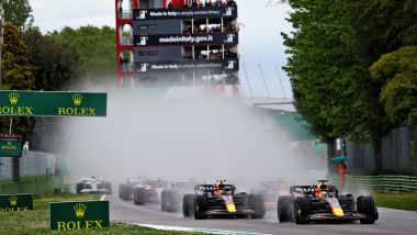 F1 GP Imola 2022: la partenza (bagnata) della gara