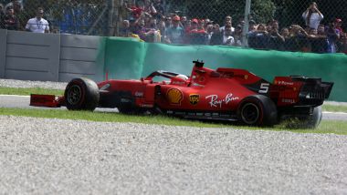 F1 GP Italia 2019, Monza: l'errore in gara di Sebastian Vettel (Ferrari)