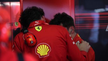 F1 GP Italia 2019, Monza: Mattia Binotto a colloquio con Charles Leclerc (Ferrari)