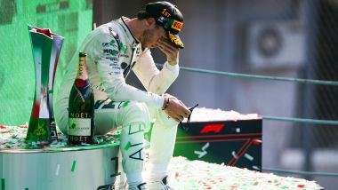 F1 GP Italia 2020, Monza: Pierre Gasly (AlphaTauri) commosso sul podio