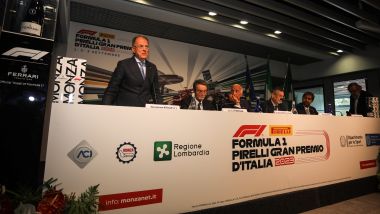 F1 GP Italia 2023, Monza: Giuseppe Redaelli (SIAS) durante la conferenza stampa di presentazione dell'evento
