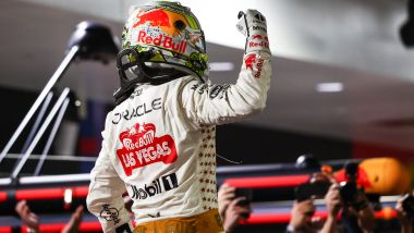 F1 GP Las Vegas 2023: Max Verstappen (Red Bull Racing) festeggia la vittoria