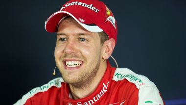 F1, GP Malesia 2015: un sorridente Sebastian Vettel dopo il primo successo con la Ferrari